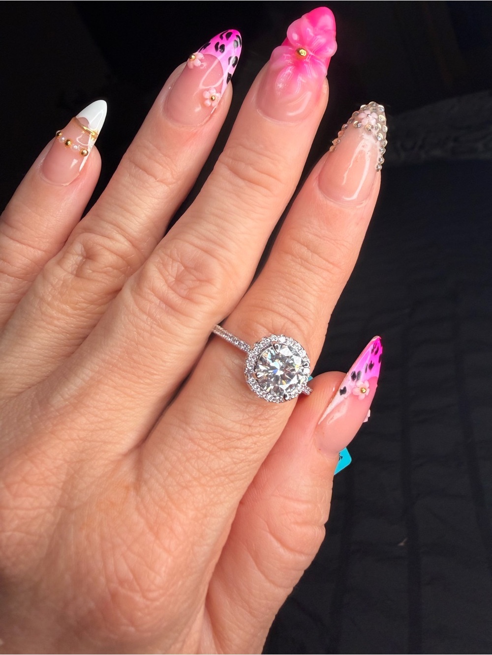 Moissanite Halo Ring | Size 9 | Stunning Round Cut 2.39 CTW D VVS